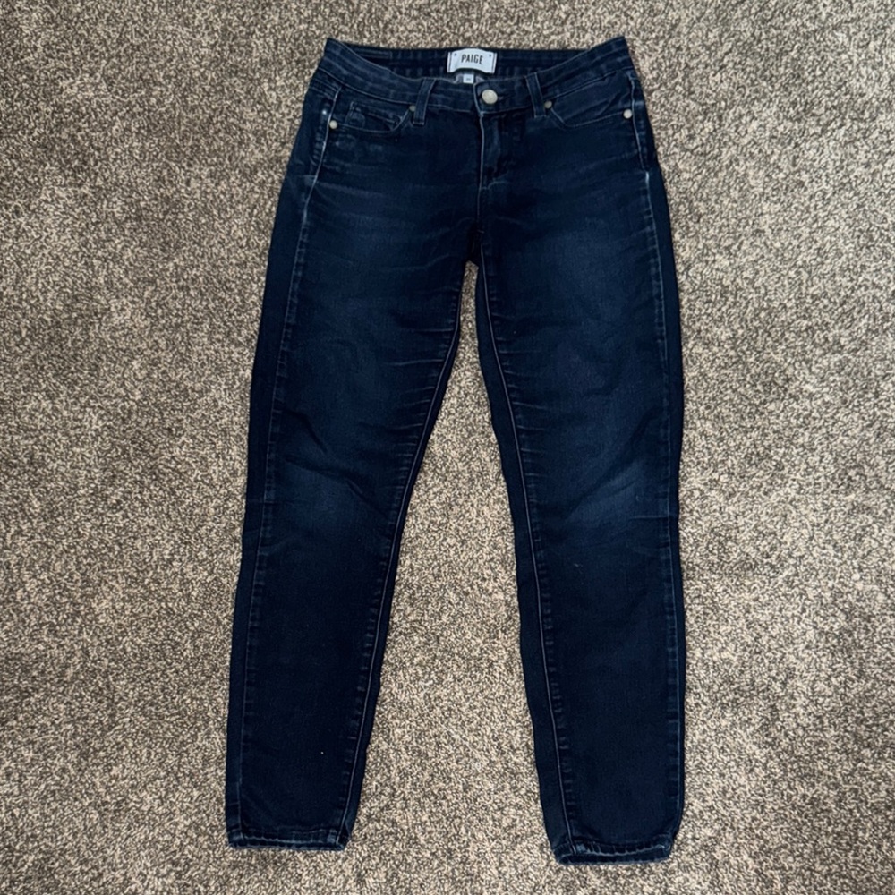 PAIGE Women's Midnight Blue Skinny Jeans